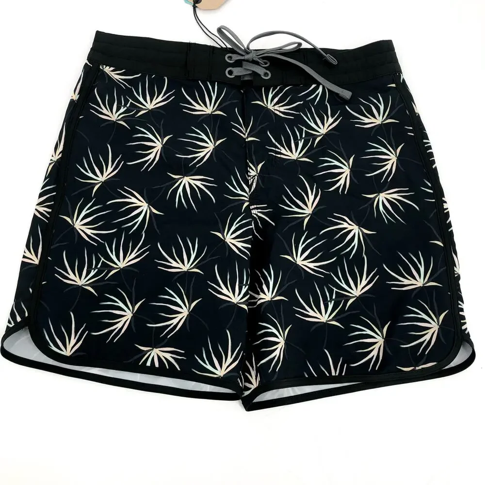 PRANA Men's Vintage Boardshort XS Size 28 Black Bloom 6